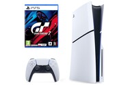Konsola Sony PlayStation 5 Slim 1TB biało-czarny + Gran Turismo 7 + pad bezprzewodowy DualSense