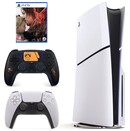 Konsola Sony PlayStation 5 Slim biało-czarny + Death Stranding 2 On the Beach Gra PS5 + Kontroler PlayStation
