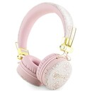 Słuchawki Guess Metal Logo Nauszne Bezprzewodowe różowy