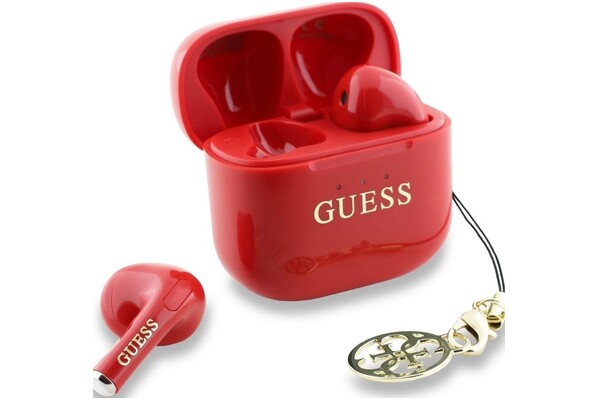 Słuchawki Guess GUTWSXMCCLR Classic Dokanałowe Bezprzewodowe czerwony