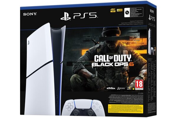 Konsola Sony PlayStation 5 Slim Digital 1TB biało-czarny + Call of Duty Black Ops 6