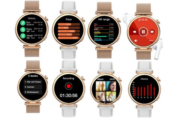 Smartwatch KIANO Watch biało-złoty