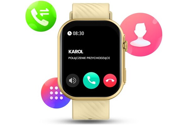 Smartwatch Manta Revo beżowy