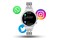 Smartwatch Manta Diamond Lusso czarno-srebrny