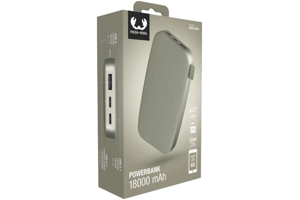 Powerbank FRESH`N REBEL 215338 18000mAh zielony