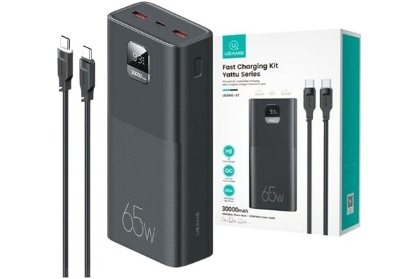 Powerbank USAMS USA817 30000mAh 65.0W czarny