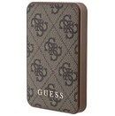 Powerbank Guess 4G Leather Metal Logo 5000mAh 15.0W brązowy