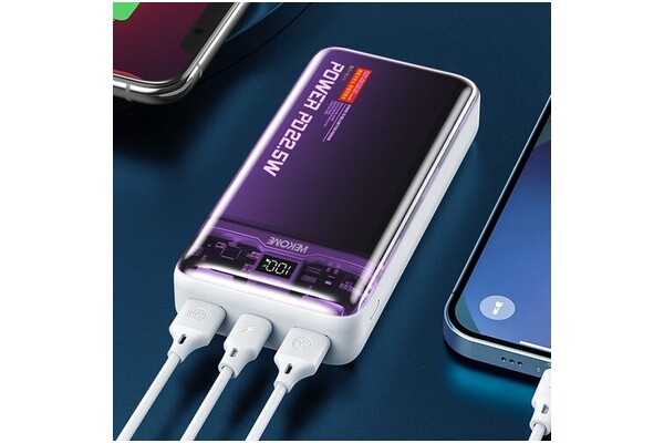 Powerbank WEKOME WP-351 20000mAh 22.5W biało-fioletowy