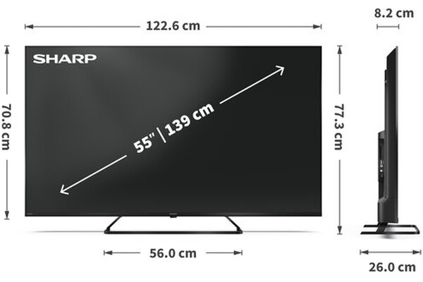 Telewizor Sharp 55HP6765E 55" 4K Ultra HD