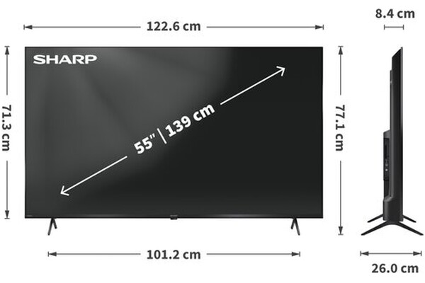Telewizor Sharp 55HP5765E 55" 4K Ultra HD