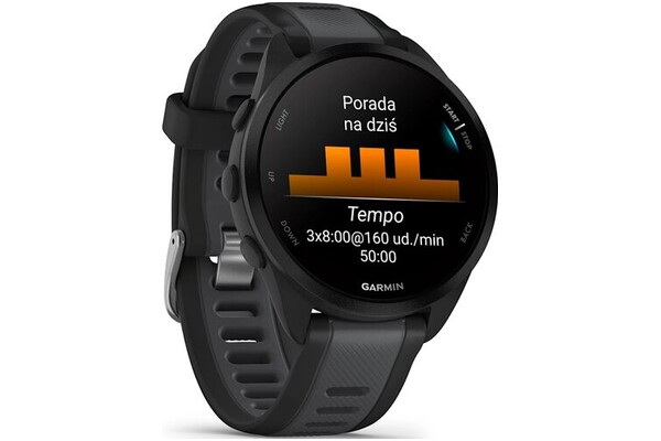 Smartwatch Garmin Forerunner 165 Music 1.20" czarno-szary
