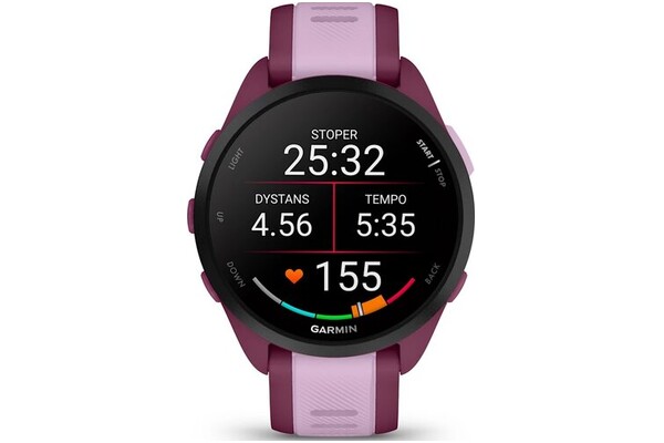 Smartwatch Garmin Forerunner 165 Music 1.20" fioletowo-różowy