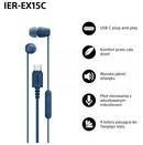 Słuchawki Sony USBC Dokanałowe Przewodowe niebieski