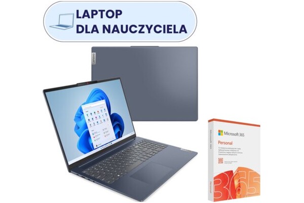 Laptop Lenovo IdeaPad Slim 5 16.0 AMD Ryzen 7 7730U AMD Radeon 16GB 512GB SSD Windows 11 Home niebieski