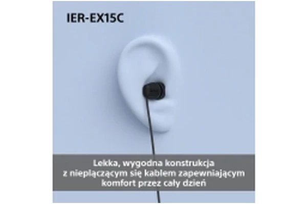 Słuchawki Sony IEREX15CW Dokanałowe Przewodowe biały