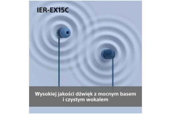 Słuchawki Sony IEREX15CW Dokanałowe Przewodowe biały
