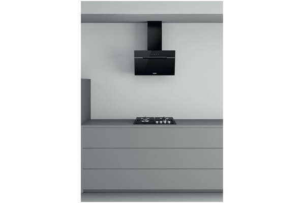 Okap kuchenny Skośny Whirlpool WHVP62FLTSK 59.8cm czarny