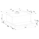 Okap kuchenny wkład - teleskopowy AMICA OTP6641WG 59.5cm biały