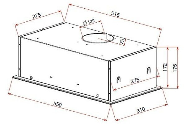 Okap kuchenny Wkład TEKA GFG2 55.0cm biały