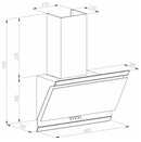 Okap kuchenny Skośny VDB Deco Chilli 60 60.0cm czarno-srebrny
