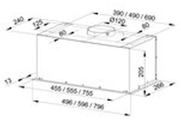 Okap kuchenny Wkład MAAN Fiugi 2 59.6cm biały
