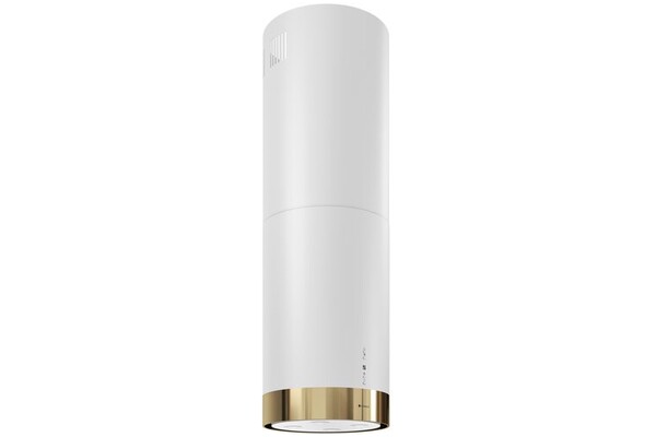 Okap kuchenny wyspowy - tuba GLOBALO Cylindro Isola 39.7 39.0cm biało-złoty