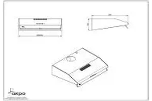 Okap kuchenny Podszafkowy Akpo Light Glass 50 WK-7 50.0cm szary
