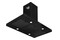 Okap kuchenny wyspowy - T-line AFRELLI Classic Isola 90.0cm czarny