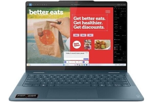 Laptop Lenovo Yoga 7 14.0" AMD Ryzen AI 5 340 PRO 340 AMD Radeon 840M 16GB 512GB SSD M.2 Windows 11 Home niebieski