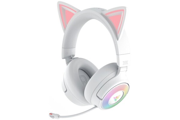 Słuchawki Razer Kraken KItty Edition V3 Pro Nauszne Przewodowe biało-różowy