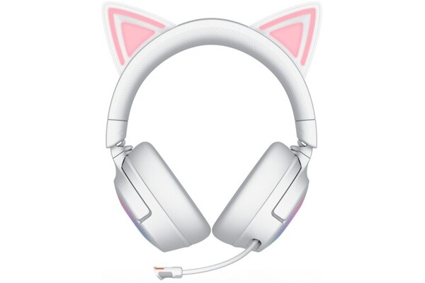 Słuchawki Razer Kraken KItty Edition V3 Pro Nauszne Przewodowe biało-różowy