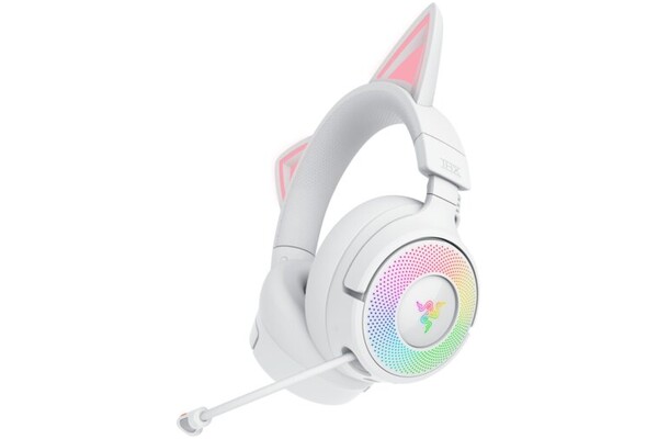 Słuchawki Razer Kraken KItty Edition V3 Pro Nauszne Przewodowe biało-różowy
