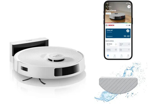 Odkurzacz Bosch BCRC1W robot sprzątający z pojemnikiem 60W biały