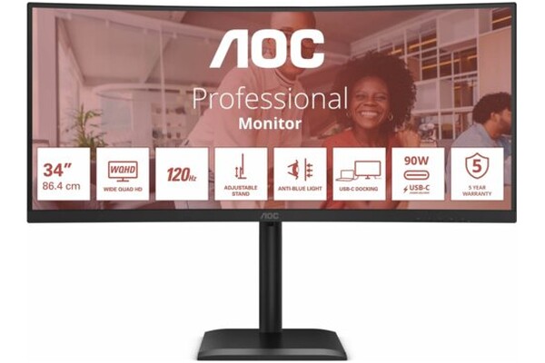 Monitor 34.0" AOC CU34E4CV czarny