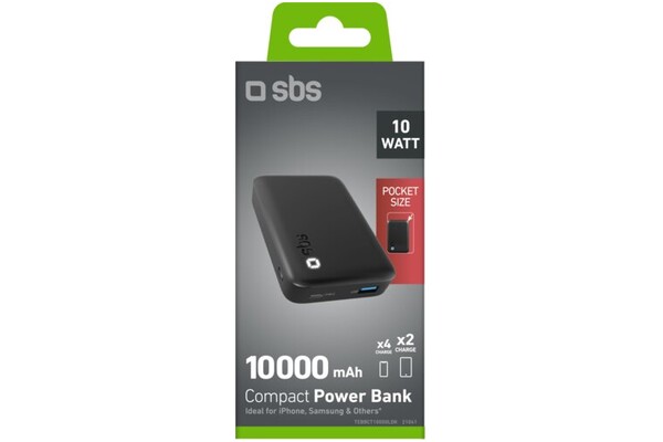 Powerbank SBS TEBBCT10000LDK 10000mAh 10.0W czarny