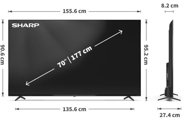 Telewizor Sharp 70HP5765E 70" 4K Ultra HD