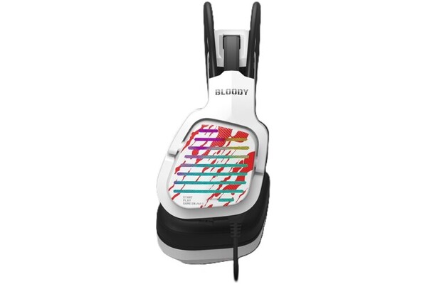 Słuchawki A4TECH G565 Bloody Nauszne Przewodowe biało-czarny
