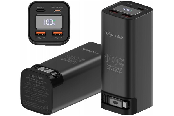 Powerbank Kruger&Matz KM0915 20000mAh 100.0W czarny