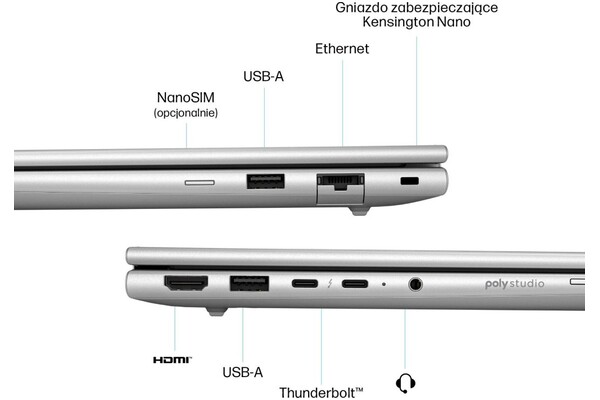 Laptop HP EliteBook 6 14.0" Intel Core Ultra 5 225U Intel 32GB 512GB SSD M.2 Windows 11 Professional srebrny