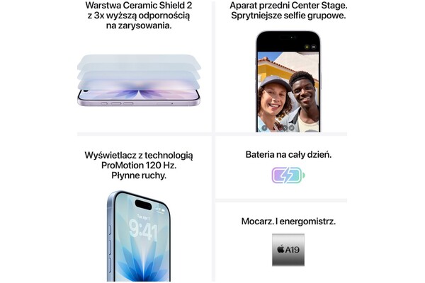 Smartfon Apple iPhone 17 biały 6.30" 8.0GB/256.0GB