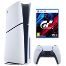 Konsola Sony PlayStation 5 Slim biało-czarny + Astros Playroom|Gran Turismo 7 Gra PS5
