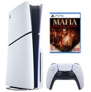 Konsola Sony PlayStation 5 Slim biało-czarny + Astros Playroom|Mafia The Old Country Gra PS5