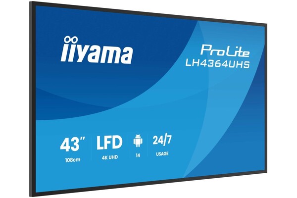 Monitor 43.0" IIYAMA LH4364UHS-B1AG czarny