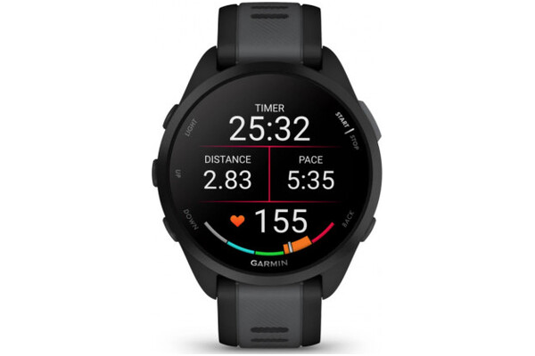 Smartwatch Garmin Forerunner 165 1.20" czarno-szary