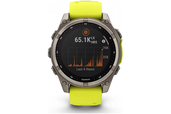 Smartwatch Garmin Fenix 8 Sapphire Solar 1.30" grafitowo-żółty