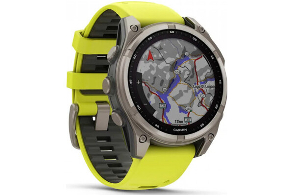 Smartwatch Garmin Fenix 8 Sapphire Solar 1.30" grafitowo-żółty