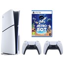 Konsola Sony PlayStation 5 Slim biało-czarny + Astro Bot Gra PS5|Astros Playroom + Kontroler PlayStation