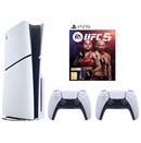 Konsola Sony PlayStation 5 Slim biało-czarny + Astros Playroom|EA Sports UFC 5 Gra PS5 + Kontroler PlayStation
