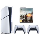 Konsola Sony PlayStation 5 Slim biało-czarny + Astros Playroom|Battlefield 6 Gra PS5 + Kontroler PlayStation