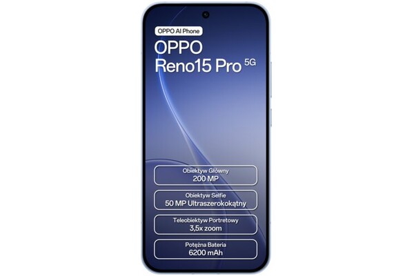 Smartfon OPPO Reno15 Pro 5G niebieski 6.32" 12.0GB/512.0GB